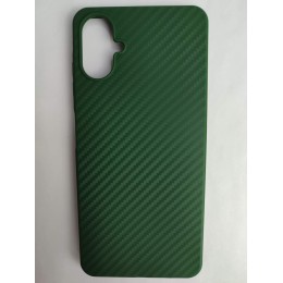 Чехол силиконовый Samsung A06 карбон зеленый