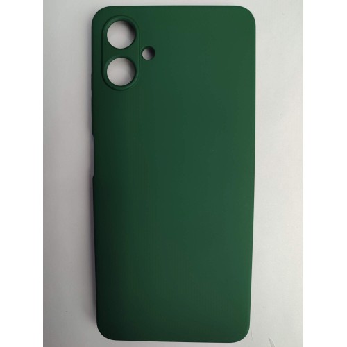 Чехол силиконовый Samsung A06 Silicone Case без лого темно-зеленый