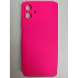 Чехол силиконовый Samsung A06 Silicone Cover без лого фуксия