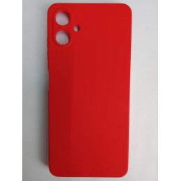 Чехол силиконовый Samsung A06 Silicone Cover без лого красный