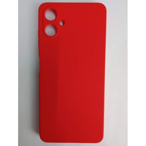 Чехол силиконовый Samsung A06 Silicone Cover без лого красный