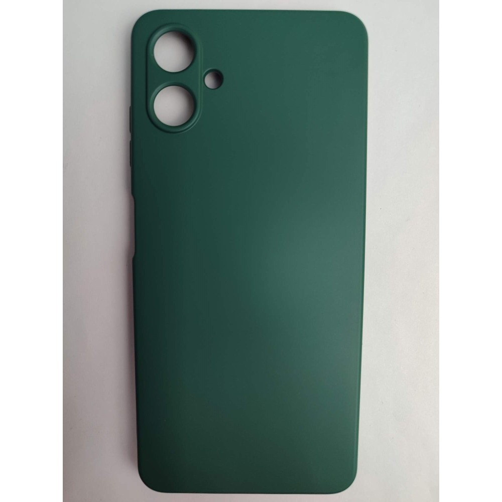 Чехол силиконовый Samsung A06 Silicone Cover Nano темно-зеленый