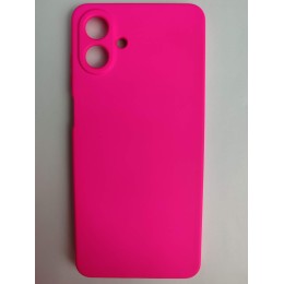 Чехол силиконовый Samsung A07 Silicone Cover без лого фуксия