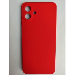 Чехол силиконовый Samsung A07 Silicone Cover без лого красный