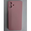 Чехол силиконовый Samsung A07 Silicone Cover без лого розовый