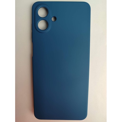 Чехол силиконовый Samsung A07 Silicone Cover без лого синий