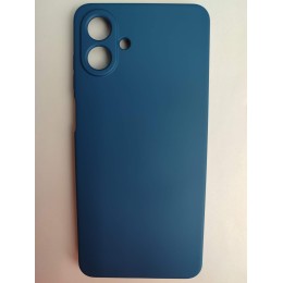 Чехол силиконовый Samsung A07 Silicone Cover без лого темно-синий