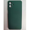 Чехол силиконовый Samsung A07 Silicone Cover Nano темно-зеленый