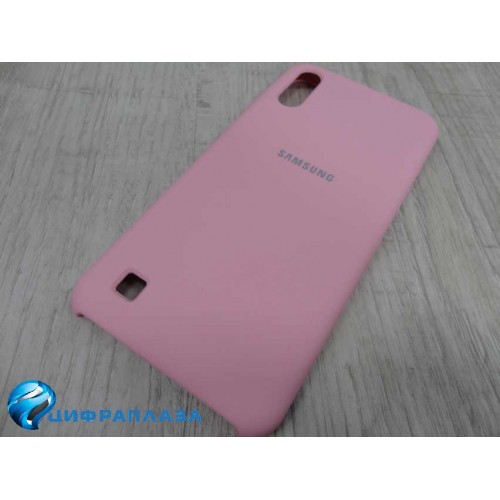 Чехол силиконовый Samsung A10 Silicone Case Soft Touch розовый