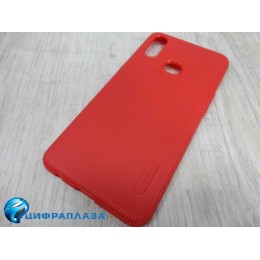 Чехол силиконовый Samsung A10s Cherry Stripe красный