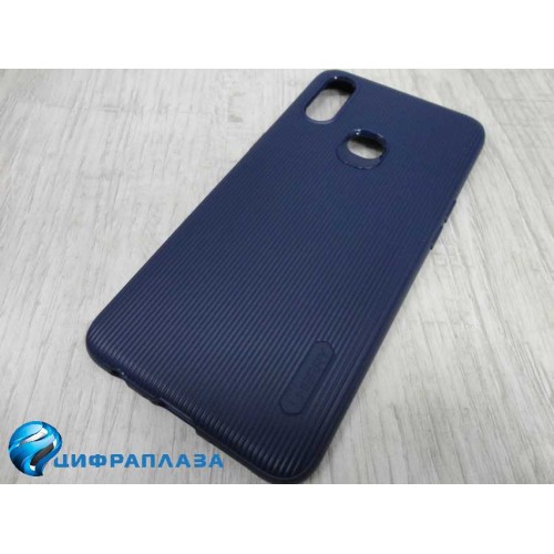 Чехол силиконовый Samsung A10s Cherry Stripe темно-синий