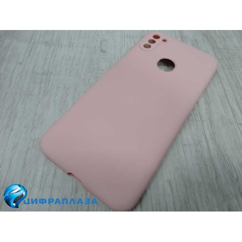 Чехол силиконовый Samsung A11 Silicone Case New Era светло-розовый