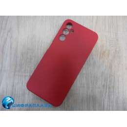 Чехол силиконовый Samsung A14 Silicone Cover Nano 2mm вишневый