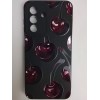 Чехол силиконовый Samsung A17/A26 вишня на черном