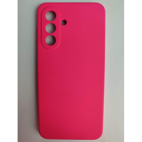 Чехол силиконовый Samsung A17 Silicone Case без лого ярко розовый