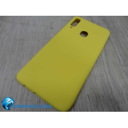 Чехол силиконовый Samsung A20S Silicone Case New Era желтый