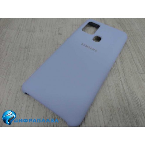 Чехол силиконовый Samsung A21S Silicone Case Soft Touch голубой