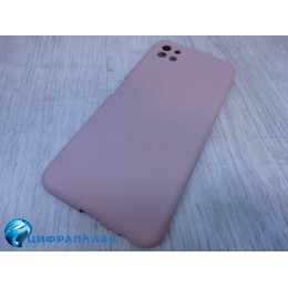 Чехол силиконовый Samsung A22 5G/A22s Silicone Cover пудровый