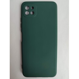 Чехол силиконовый Samsung A22S Silicone Cover Nano темно-зеленый