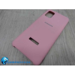 Чехол силиконовый Samsung A31 Silicone Case Soft Touch розовый