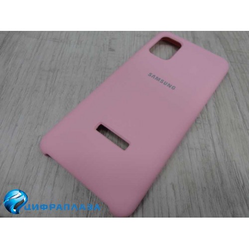 Чехол силиконовый Samsung A31 Silicone Case Soft Touch розовый