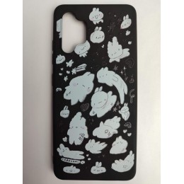 Чехол силиконовый Samsung A32 Black Print (005)