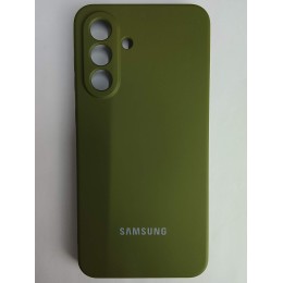 Чехол силиконовый Samsung A36/A56 Silicone Cover с лого хаки