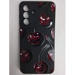 Чехол силиконовый Samsung A36/A56 вишня на черном