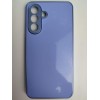 Чехол силиконовый Samsung A36 матовый цветной с защитой камеры сиреневый