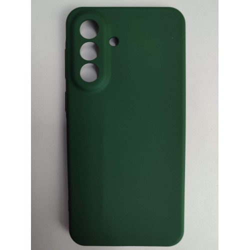 Чехол силиконовый Samsung A37 Silicone Cover без лого темно-зеленый