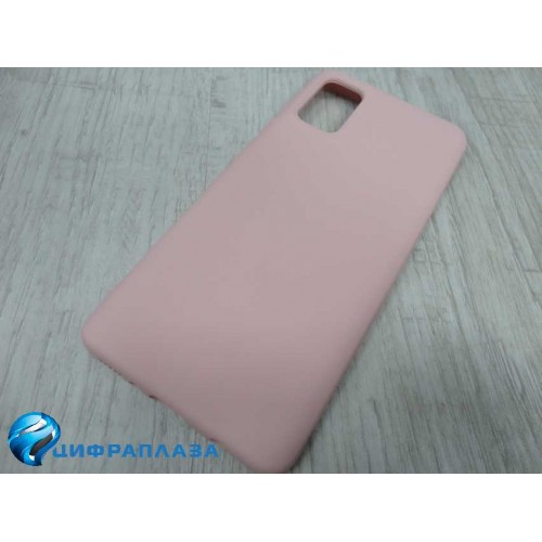 Чехол силиконовый Samsung A41 Silicone Case New Era светло-розовый