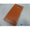 Чехол силиконовый Samsung А5 2016 (А510) под кожу со строчкой светло коричневый
