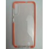 Чехол силиконовый Samsung A50 прозрачный с оранжевым контуром