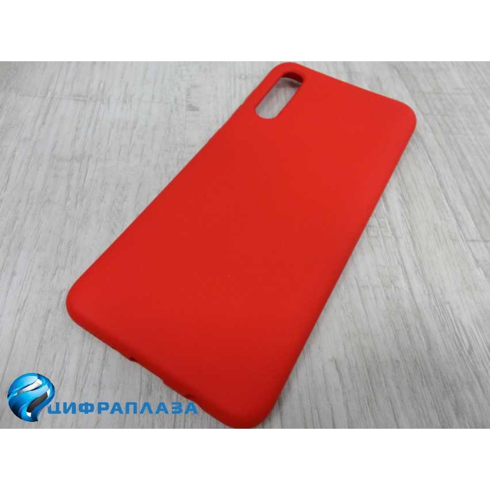 Чехол силиконовый Samsung A50 Silicone Cover Nano красный
