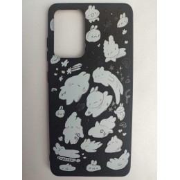 Чехол силиконовый Samsung A52 Black Print (005)