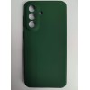 Чехол силиконовый Samsung A57 Silicone Cover без лого темно-зеленый