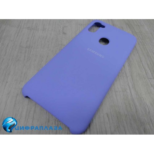 Чехол силиконовый Samsung M11 Silicone Case Soft Touch сиреневый*