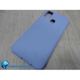 Чехол силиконовый Samsung M21 Silicone Case New Era голубой