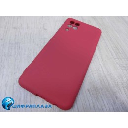 Чехол силиконовый Samsung M32 Silicone Cover Nano вишневый