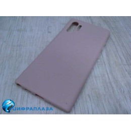 Чехол силиконовый Samsung Note 10 Plus Soft Touch матовый розовое золото