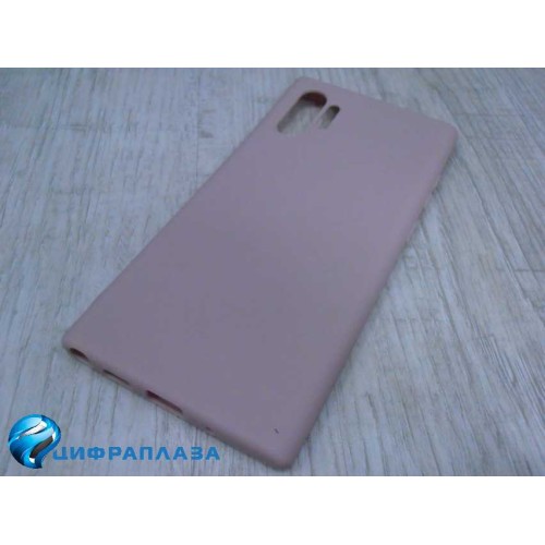 Чехол силиконовый Samsung Note 10 Plus Soft Touch матовый розовое золото