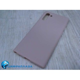 Чехол силиконовый Samsung Note 10 Soft Touch матовый розовое золото
