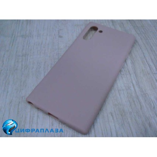Чехол силиконовый Samsung Note 10 Soft Touch матовый розовое золото