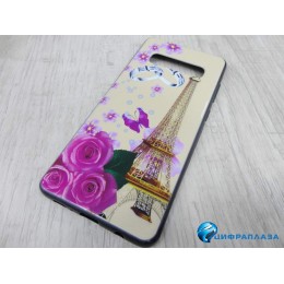 Чехол силиконовый Samsung S10 Plus с рисунком (05)*