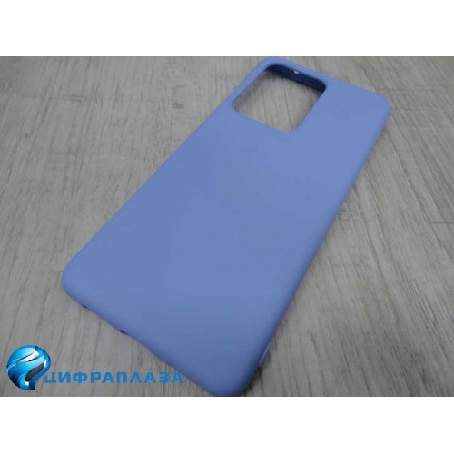 Чехол силиконовый Samsung S20 Ultra Silicone Case New Era голубой