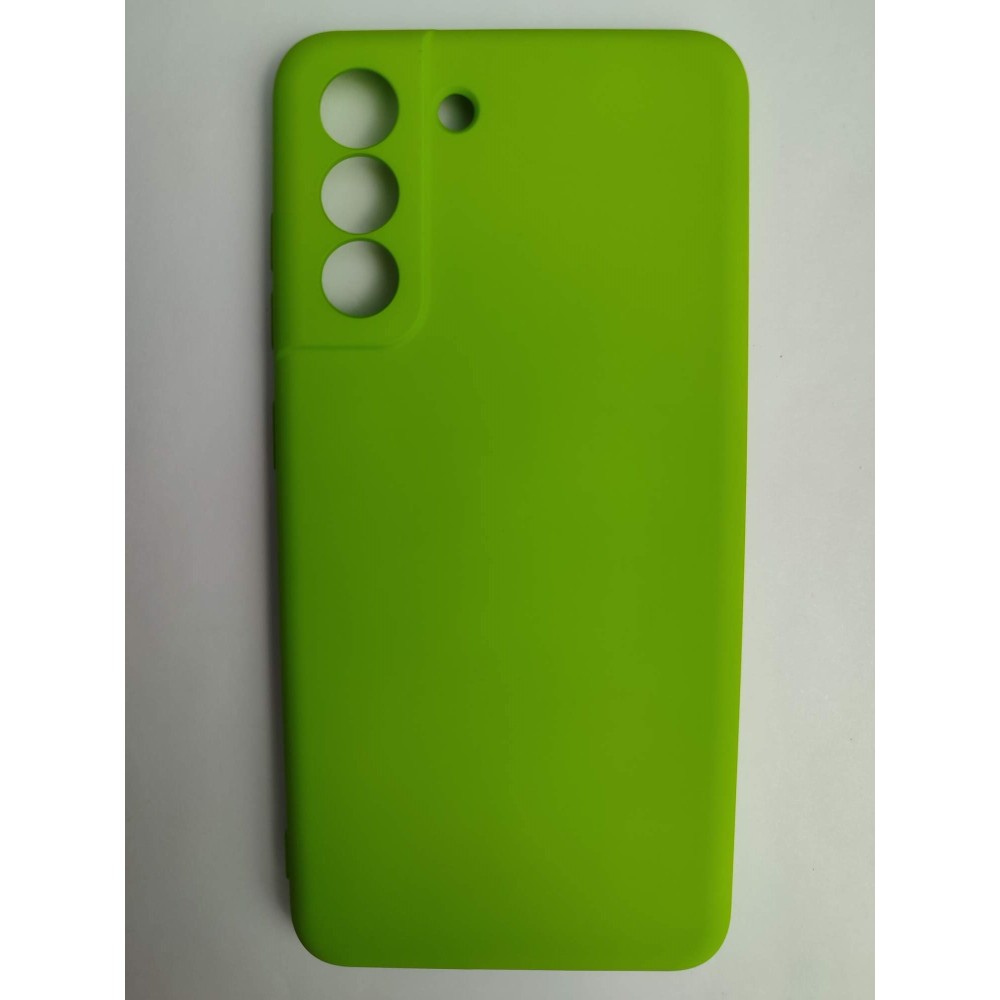 Чехол силиконовый Samsung S21 FE Silicone Cover Nano салатовый