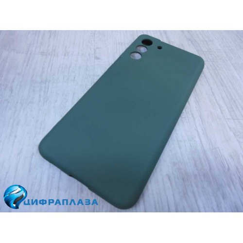 Чехол силиконовый Samsung S21 Plus Silicone Cover темно-зеленый