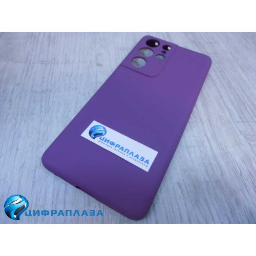 Чехол силиконовый Samsung S21 Ultra Silicone Cover фиолетовый