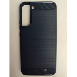 Чехол силиконовый Samsung S22 Plus со вставками карбон синий