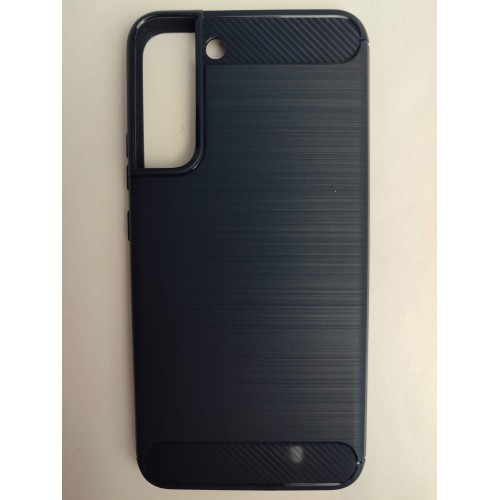 Чехол силиконовый Samsung S22 Plus со вставками карбон синий